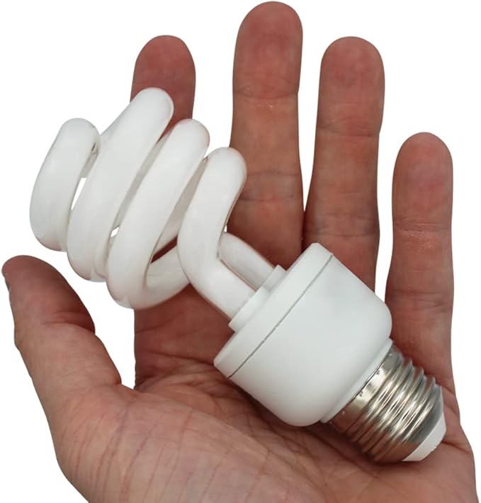 lumenivo 15 Watt UVB Reptile Light 5.0 15W Spiral Reptile Heat Terrarium Light Bulbs for Turtles, Gecko, Tortoise, Snake, Lizard, Chameleons, and Insects - 120V - 2 Pack
