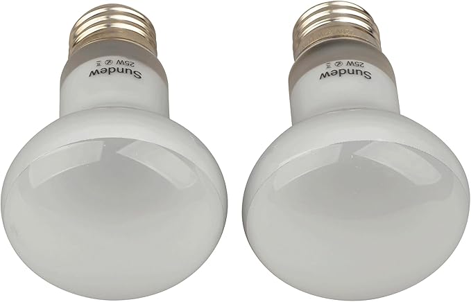 Sundew 2-Pack Reptile Heat Bulb, Dimmable Basking Spot Lamp for Reptiles & Amphibians, Daytime Heating Light for Bearded Dragon, Gecko, Lizard, Snake, Turtle - E26 Base (50, Watts)