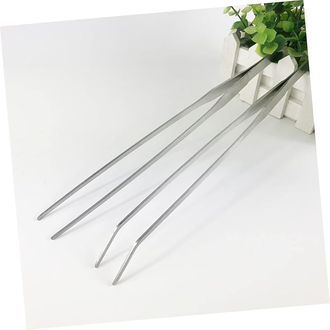 BESPORTBLE Stainless Pet Tweezer 2pcs Reptile Feeding Clip for Gecko Tank Accessories