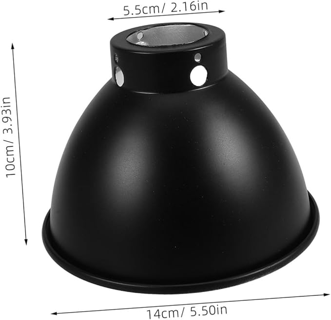 Milisten Reptile Optical Reflection Lamp Cap Metal Heat Lamp Shade for Terrarium for Heat and Basking Bulbs Stylish Design for Optimal Light Focus Pet Enclosures