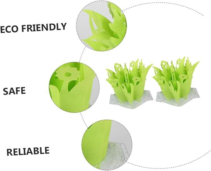 FOMIYES 6pcs Tortoise Climbing Box Humidifier Natural Gasification Unplugged Design for Reptile Landscaping Realistic Emulation Plants Cloth Material Easy to Use
