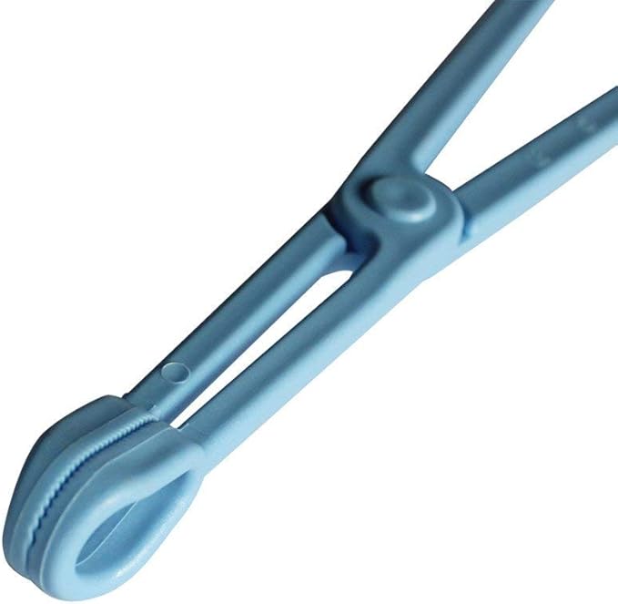 19cm/24cm Reptile Terrarium Plastic Tweezers Tongs Feeding Tool for Snakes Lizards Worm - 24cm 24cm