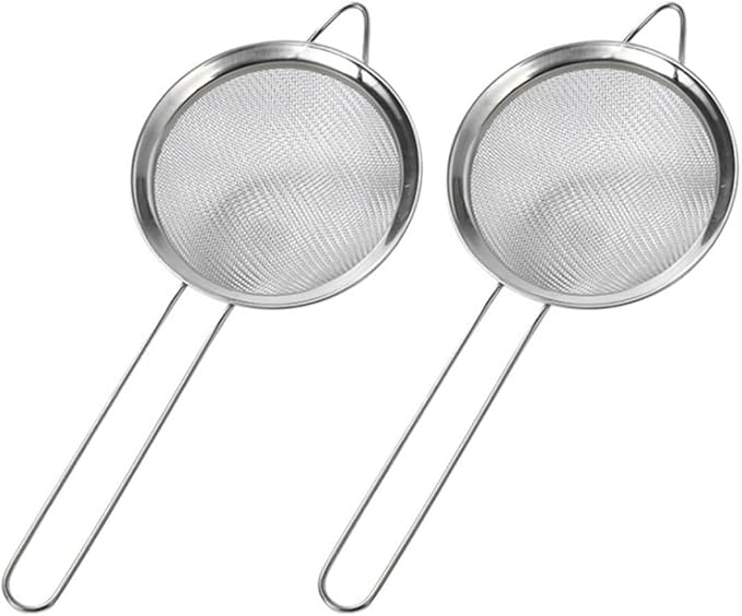 2pcs Reptile Residue Excrement Shovel with Metal Mesh, Dung Filtering Sand Scoop for Terrarium Cleaning, Silver Stainless Steel Lizard Box Sieve Tool for Reptile Care