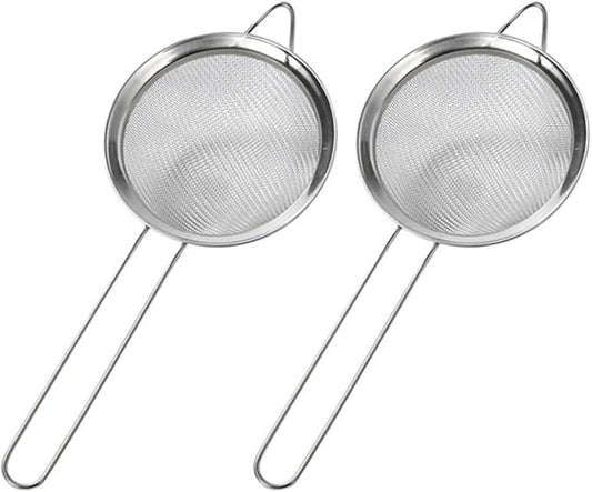 Mobestech 2pcs Reptiles Sand Shovel with Fine Metal Mesh Dung Sieve Scoop for Terrarium Cleaning Reptile Substrate and Lizard Excrement Removal Tool