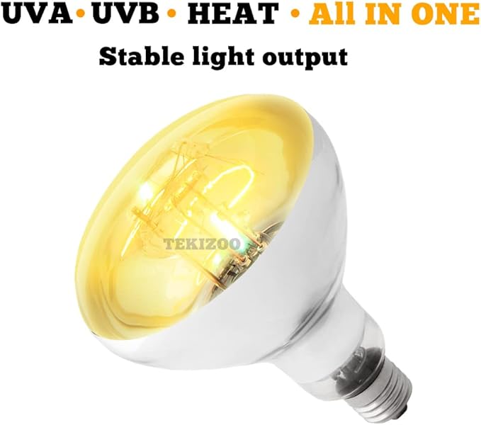 100W UVB UVA Heating Lamp Self-Ballasted Bulb Full Spectrum Basking Spot Light lamp for Reptile and Amphibian