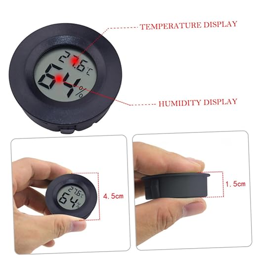 Happyyami 21pcs Mini Digital Hygrometer for Terrarium Compact Humidity Temperature for Reptiles Use Accurate Humidity Sensor