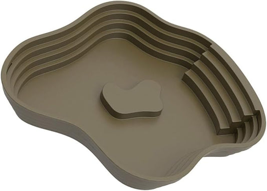 Sloped Animal Water Container Simulated Living Space Platform for Tortoises Amphibians Soaking Tub for Turtles Safe Turtle Drinking Bath Pan Multi Functional Soaking Dish Indoor/Outdoor Turtle Water