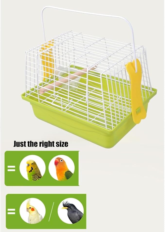 Iron Portable Bird Cage Carriers for Outdoor Travel Parrots Conures