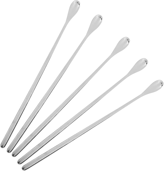 KOMBIUDA 5pcs Lightweight Reptile Food Spoons for Lizard Small Animals Portable Feeding Tool for Reptile Tanks Ergonomic Design for Convenient Handling and Balanced Nutrition