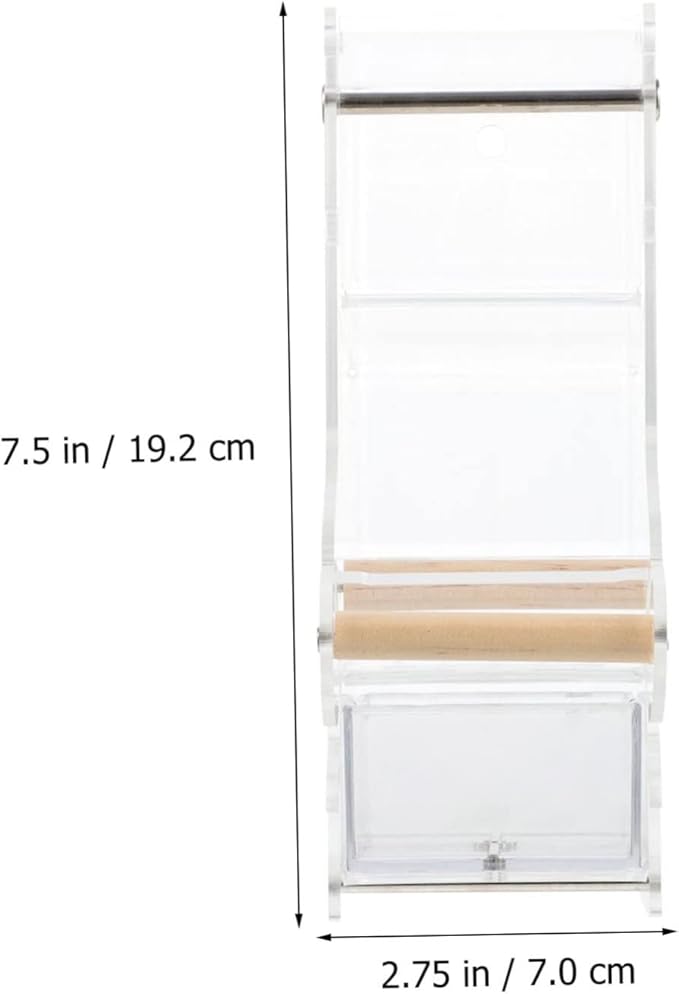 1pc Useful Bird Feeder Automatic Transparent Water Food Dispenser for Birds Acrylic Container for Parrots Canaries Larks and More for Outdoor Use