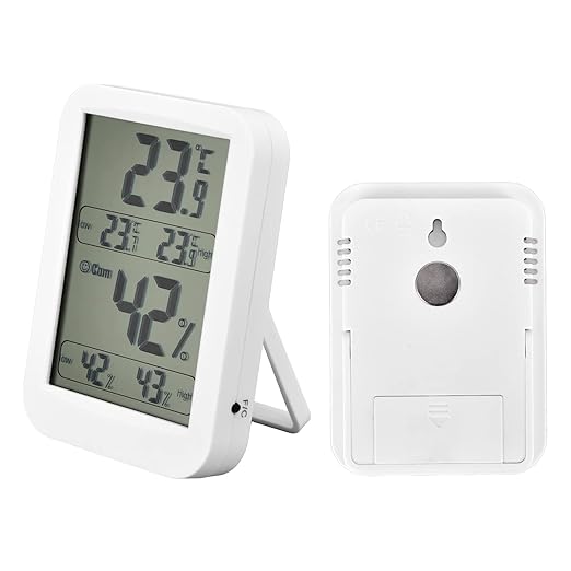 Semme Accurate Digital Hygrometer with Large LCD Display for Greenhouse Warehouse and Reptile Enclosures