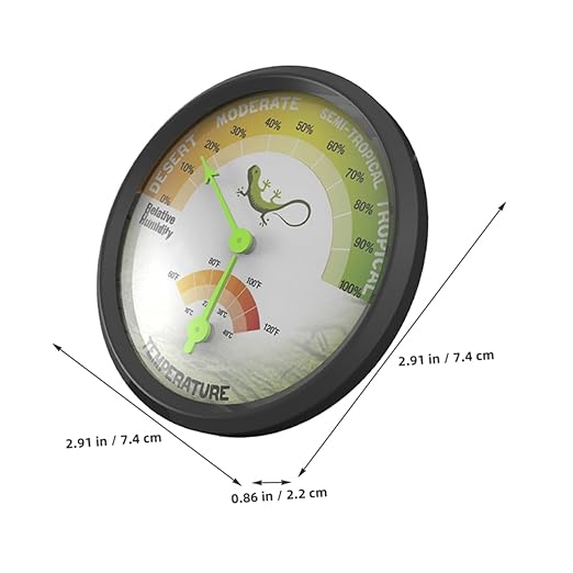 Toddmomy Reptile Thermometer Humidity Gauge Digital Temperature Meters Reptile Terrarium Thermometer Thermohygrometer