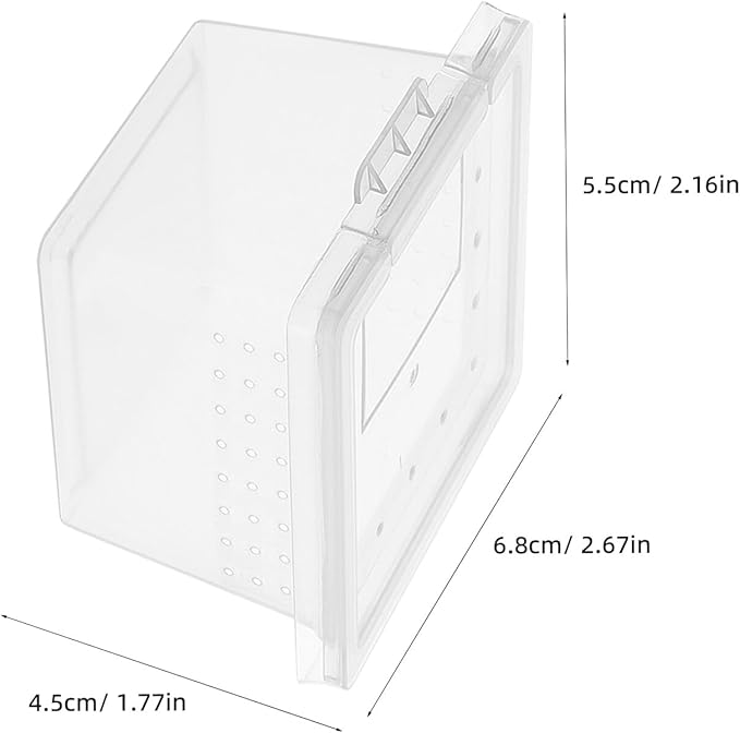 balacoo 20pcs Box Terrariumstransparent Transparent Lizard House Home Snake Hatching Plastic Keeper Tank Case Clear Portable Spider Jumping Bearded Container for Turtles -