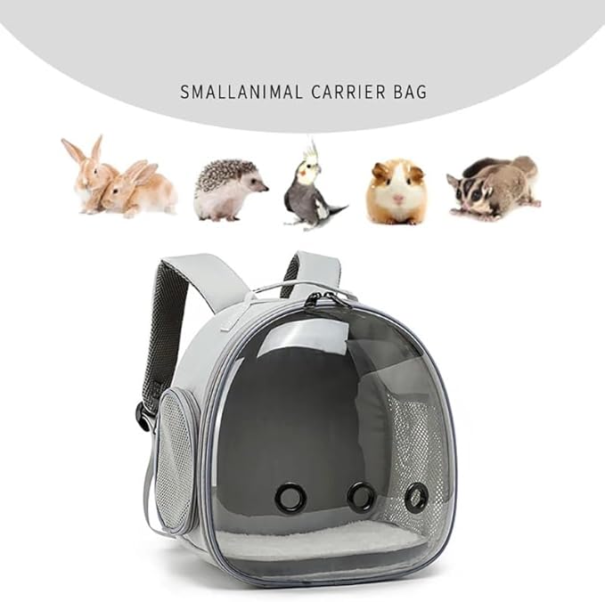 Animal Carrier Backpack Travel Portable Small Breathable Backpack for Hamster Pet Bag Guinea Pig Carrier Rabbit Bird (Pink)