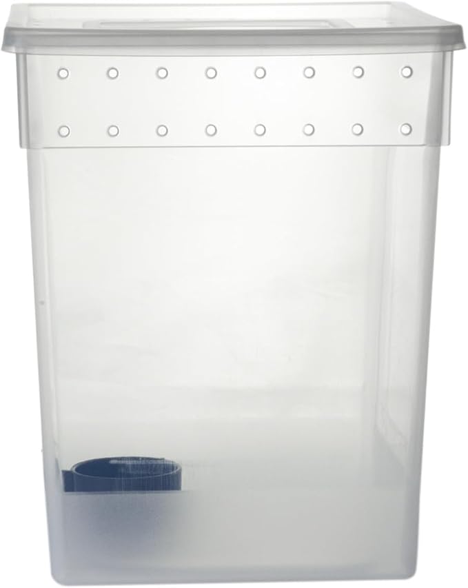 OMEM Portable Reptile Terrarium Habitat for Mini Pet Houses Breathable Holes Stackable Container (Extra H)