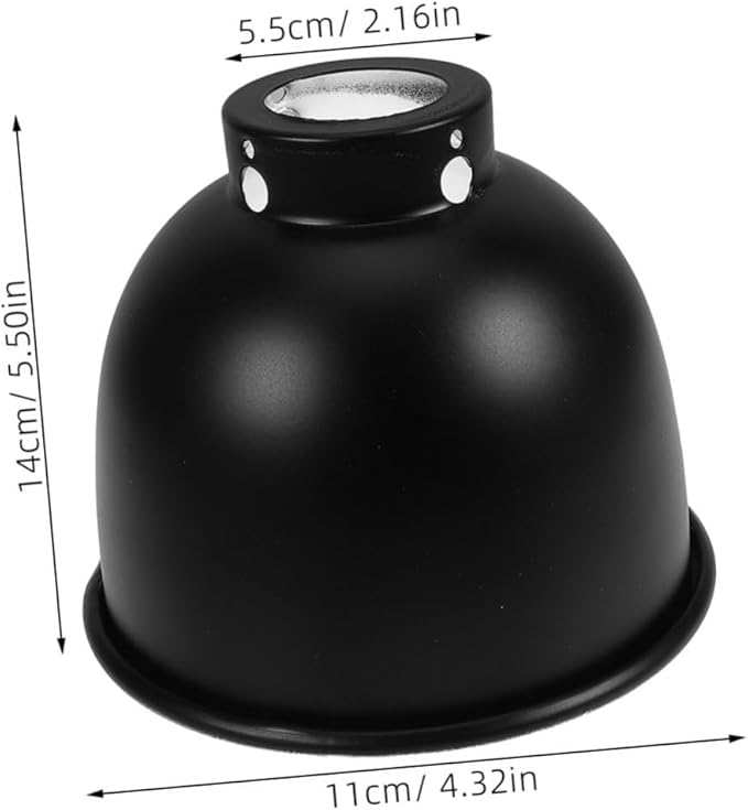 Toyvian Reptile Heat Lamp Guard Reflective Dome Shade for Terrarium Lighting Durable Metal Construction Easy Installation Bulb Compatibility Optimal Heat Efficiency for Reptiles