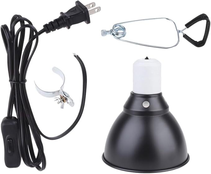 Toddmomy 110v Reptile Heat Lamp Fixture Dome Cover and Safe for Terrariums Turtle Tanks and Reptile Habitats Us
