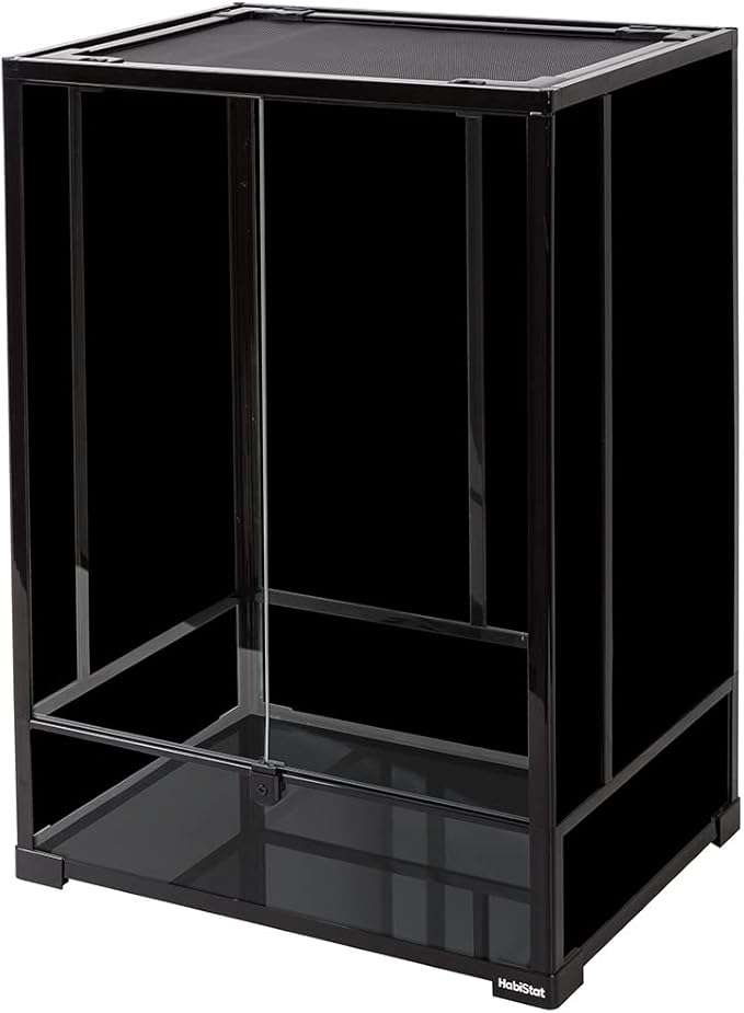 Habistat Glass Terrarium for Reptiles 24"x18"x36" – Stackable Reptile Enclosure for Inverts & Amphibians with Lock & Waterproof Base, Ideal Terrarium Tank for Chameleons, Geckos and Bioactive Setups