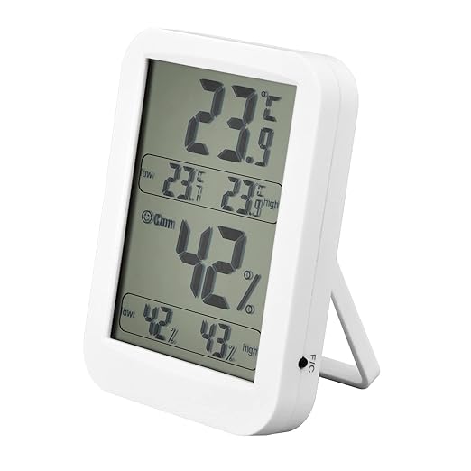 Semme Accurate Digital Hygrometer with Large LCD Display for Greenhouse Warehouse and Reptile Enclosures