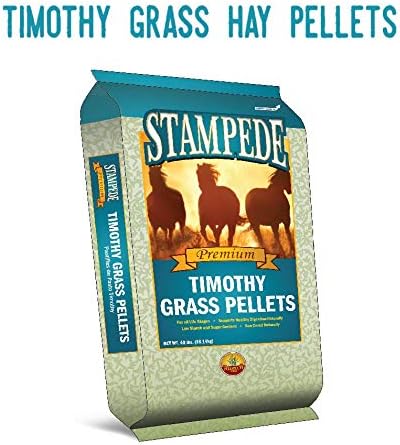 Stampede Premium Timothy Grass Pellets – Natural, High‑Fiber Feed, Low‑Dust, – 40 lb Bulk Bag for Rabbits, Guinea Pigs, Chinchillas, Goats, Horses & More