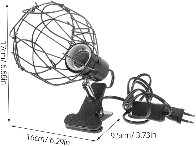 DOITOOL 1pc Reptile Lamp Cover Scald for Heating Reptiles Sturdy Clamp Fixture for Ceramic Bulbs Night Lamps Safe Convenient Accessory for Terrariums
