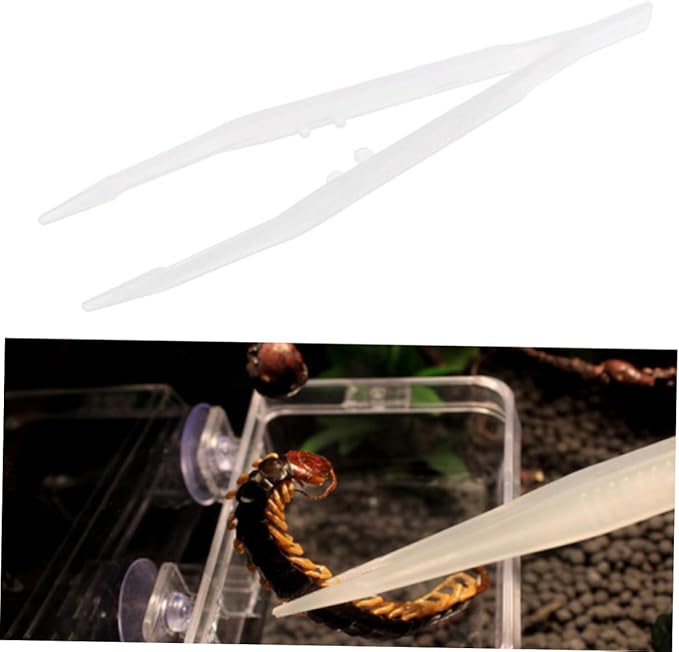 FOMIYES 1pc Luminous Feeding Tweezers for Reptiles Amphibians and Insects Easy to Use for Safe Feeding of Lizards Frogs