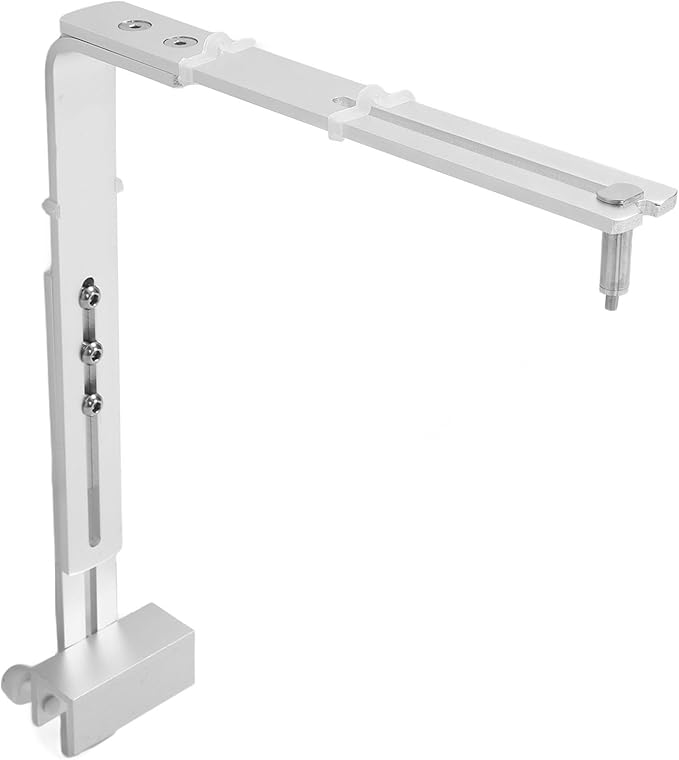 Zunate Aluminum Alloy Fish Tank Light Stand, Adjustable Height Aquarium Lamp Bracket for Reptile Lighting with Minimalist Design and Easy Installation, Silver (Silver)