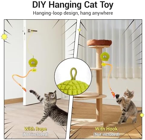 Potaroma Interactive Cat Toy with Motion Sensor, Chirping Sound & Catnip - Image 5