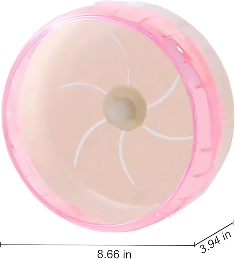 Super-Silent Hamster Exercise Wheel - Hamster Cages Toys Accessories 8.6 Inch Running Spinner Quite Runner for Small Animal Pet Gerbil Dwarf Syrian Hedgehog Rat Mouse Mice (Pink)