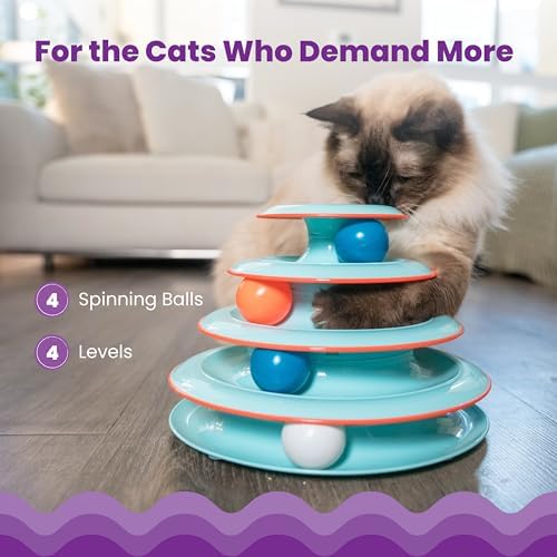 Catstages Chase Meowtain 4-Tier Interactive Cat Track Toy, 10.1" x 7.1" - Image 3