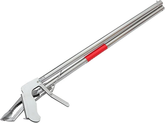 Totority Reptile Tongs Snake Grabber,59-inch Aluminum Alloy，Easy to Carry, Foldable and Light with Wide Jaw, Stainless Steel Professional Outdoor Catch