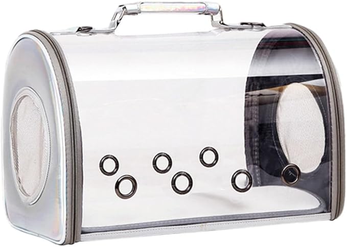 POPETPOP Parrot Carrier Bag Capacity Portable Outdoor Birds Container for Made Pu and Material for Bird Transport