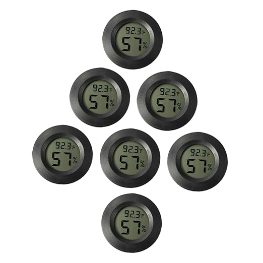 Totority 21pcs Mini Digital Hygrometer and Thermometer for Reptile Tanks Indoor Humidity Monitor Accurate Temperature Gauge for Greenhouses Terrariums and Poultry Environments