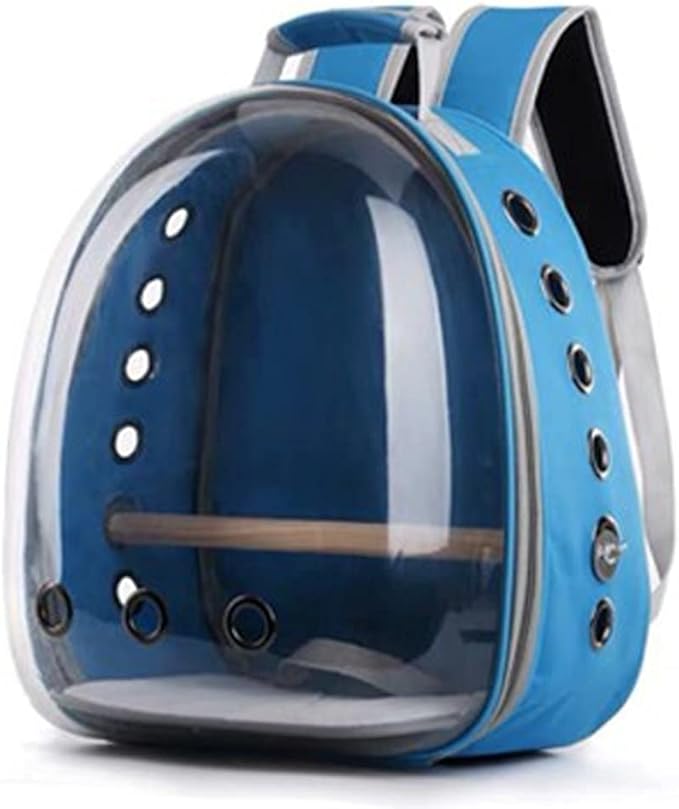 ENGENDER Bird Cage Bird Travel Cage Portable Pet Cage Ventilated and Breathable Bird Carrier for Indoor and Outdoor Bird Supplies Accessories Parakeet Cage(Blue)