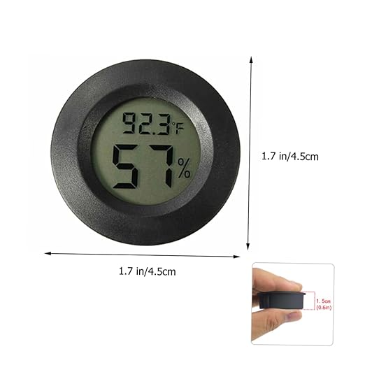 7Pcs Mini Digital Hygrometer and Thermometer Accurate Temperature Gauge for Reptile Tanks Humidity for Indoor and Outdoor Use for Terrariums and Poultry Environments