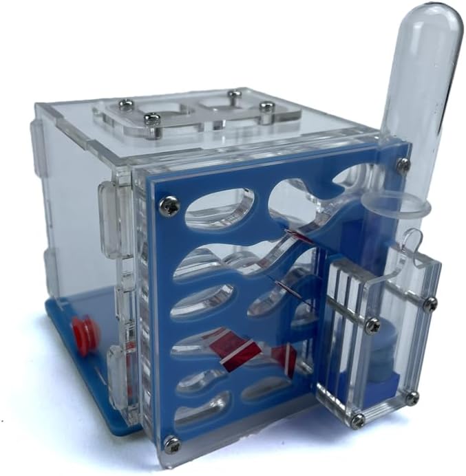 Beginner Ant Farm Kit (Blue) - Modern Acrylic Formicarium Habitat with Auto-Hydration System