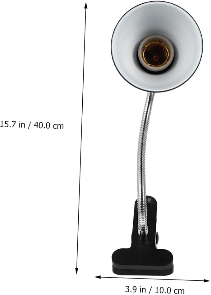Adjustable Reptile Heat Lamp Shade for Tortoises Wide Neck and Switch ?€? Sunburn Light Rack for Reptiles for Basking and Heating