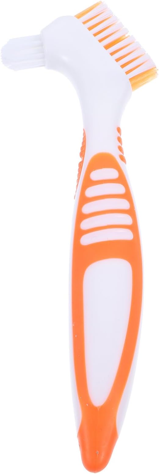SUPVOX Turtle Shell Brush Double-Sided Dirt Remover for Aquatic and Land Turtles, Orange Mini Brush for Shell Mud and Removal, Household Reptile Health Care Tool