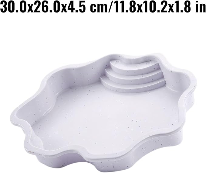 Pet Bathing Tub with Accessory Ramp - Reptile Soaking Container with Climbing Feature