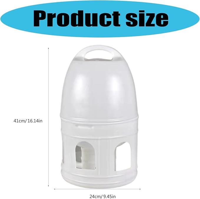 High Capacity 10Litre Automatic Bird Water Feeder Drinker for Pigeons and Parakeets with Hanging Handle Balcony Bird Cage Waterer