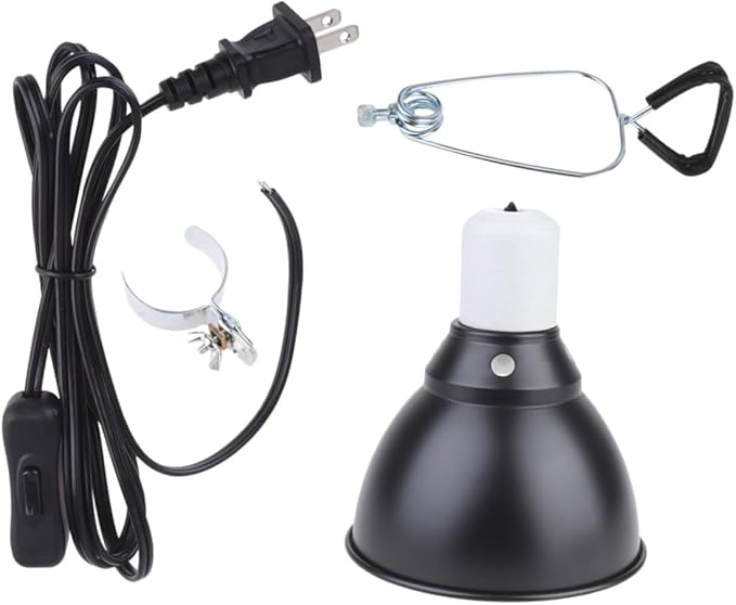 BESPORTBLE 110v Reptile Lamp Fixture Basking Dome for Bearded Dragons Lizards and More High Strength Design for Safe Use Terrariums and Tanks Us