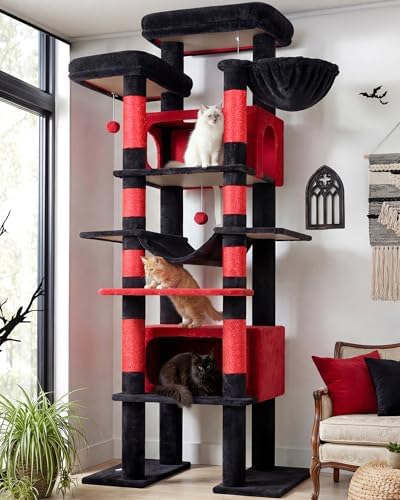 Globlazer Gothic Giant Tall Heavy Duty Cat Tower for Indoor Large Cat, F83B by Globlazer