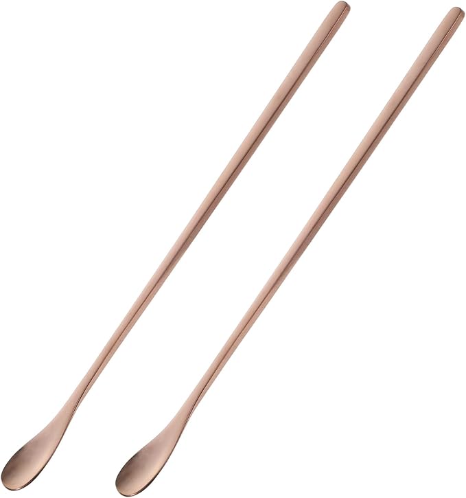 Happyyami 2pcs Reptile Feeding Spoon Ergonomic Handle Stainless Steel Pet Food Scoop for Lizard and Small Animals Easy to Use and Feeding Tool