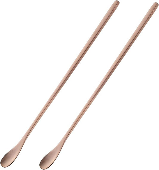 Happyyami 2pcs Reptile Feeding Spoon Ergonomic Handle Stainless Steel Pet Food Scoop for Lizard and Small Animals Easy to Use and Feeding Tool