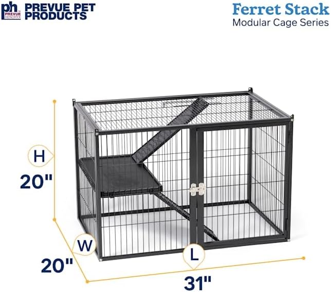 Prevue Pet Products Ferret Stacking Cage Add-On Unit, Fits Prevue Ferret Stack Cages