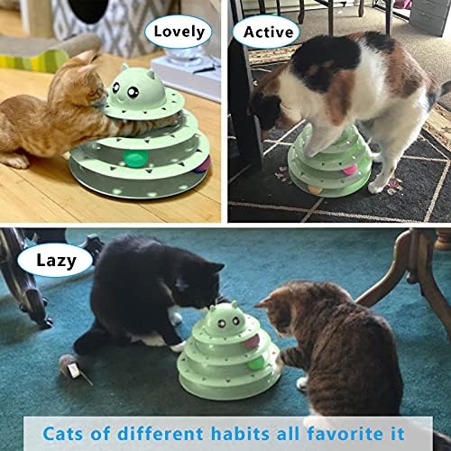 UPSKY Cat Toy Roller 3-Level Turntable Cat Toys with Six Colorful Balls - Image 6