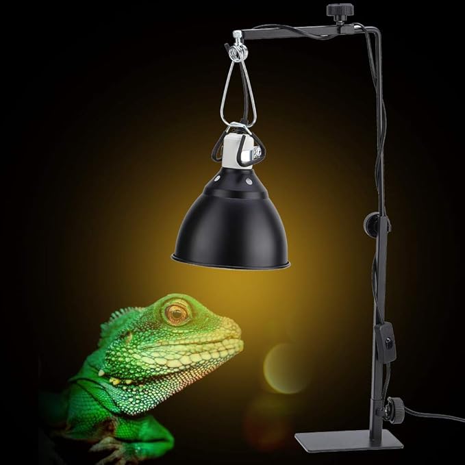 JTLB Reptile Lamp Stand, Adjustable Height and Width, Floor Light Stand, Bracket, Sunlamp Support Animal Turtles, Table, Glass Tank, Terrarium, Vivarium,
