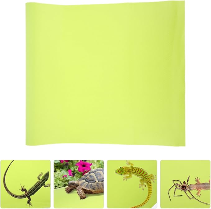 Yardwe Reptile Carpet Mat for Terrarium Non-Slip Bedding for Bearded Dragon Leopard Gecko Snake Turtle Soft Easy to Clean Substrate