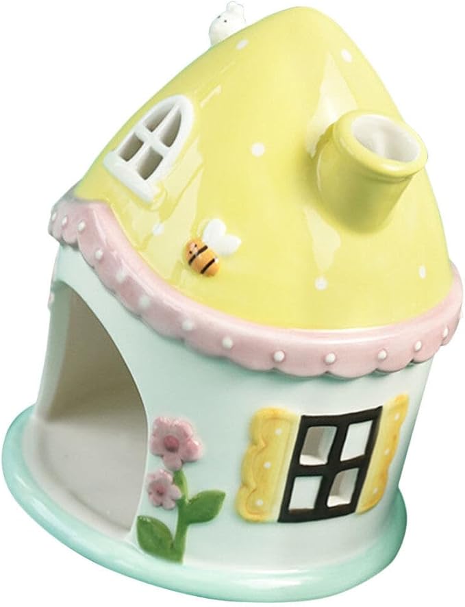 DECHOUS Hamster Mushroom Hideout,Ceramic Castle House Hamster Hide Ceramic Rat Hiding Cabin Houses Cabin Cages for Dwarf Mice Gerbils Small Pet