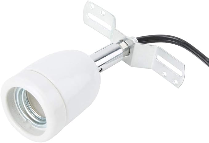Yosoo Health Gear Heat Lamp Base, Reptile Heat Lamp Labor-Saving Easy To Use, Ceramic Heat Lamp Lder For Outdoor(U.S. Regulations, Transl)